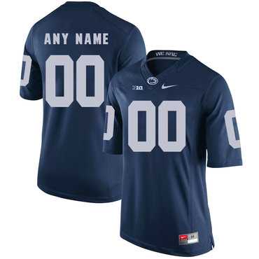 Men%27s Penn State Nittany Lions Customized Navy College Football Jersey